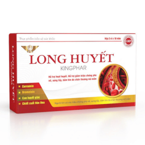 Viên uống Long Huyết Kingphar giúp hỗ trợ hoạt huyết, giảm sưng tấy, phù nề, bầm tím do chấn thương mô mềm.