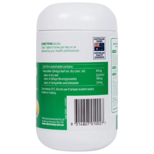 Viên uống bổ não Nature's Way Ginkgo 2000 Brain & Memory chiết xuất bạch quả hàm lượng cao 2000mg hỗ trợ tăng cường trí nhớ, chức năng nhận thức và tuần hoàn máu não.