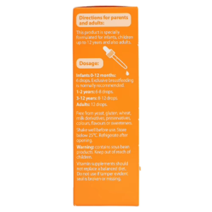 Siro Kids Smart Drops Vitamin D3 + K2 Nature's Way bổ sung D3 Organic và K2 tự nhiên hỗ trợ phát triển xương răng chắc khỏe và tăng miễn dịch cho trẻ sơ sinh.